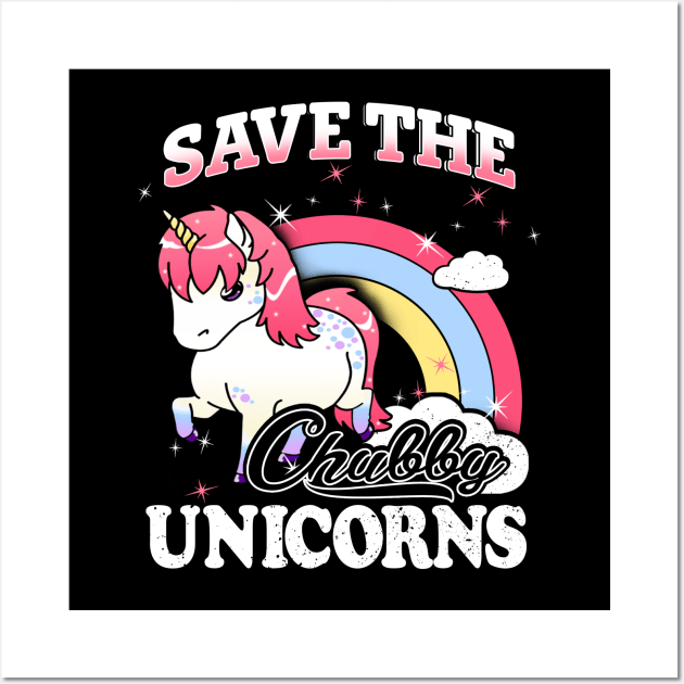 Save The Chubby Unicorn Wall Art by jonetressie